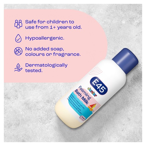 E45 Dermatological Junior Foaming Bubble Bath Milk - Baby & Kids Wash