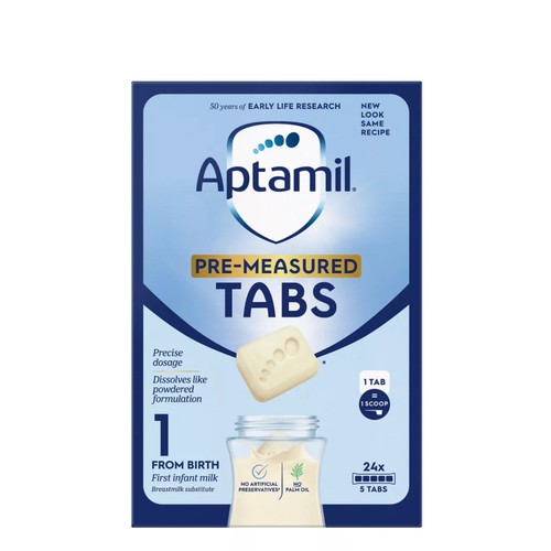 Aptamil 1 First Infant Baby Milk Formula Tabs from Birth 120 Tabs