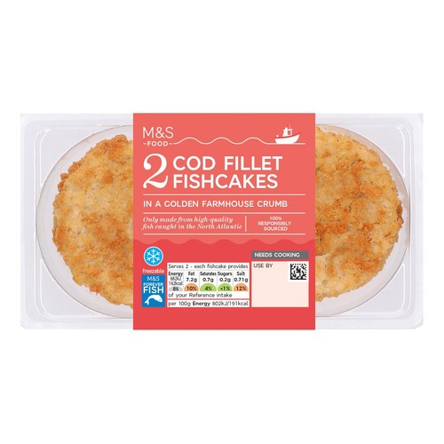 M&S 2 Cod Fillet Fishcakes