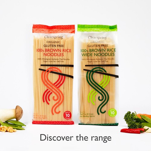 Clearspring Organic Gluten Free 100% Brown Rice Noodles