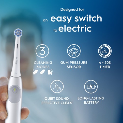 Oral-B iO2 Series Simple White Electric Toothbrush + Travel Case