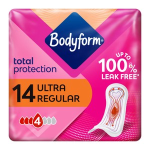 Bodyform Total Protection Ultra Night Sanitary Towels Wings 18 pack