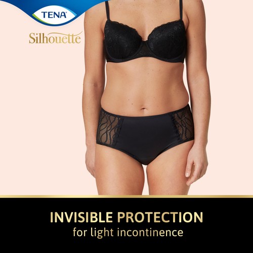 TENA Lady Silhouette Washable Incontinence Underwear Black Size S
