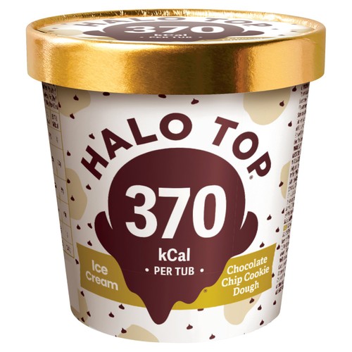 Halo Top Chocolate Chip Cookie Dough Low Calorie Ice Cream