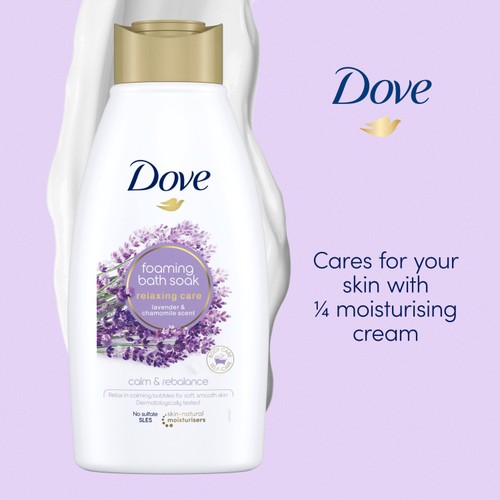 Dove Bubble Bath Soak Relaxing Care Lavender & Chamomile
