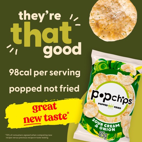 popchips Sour Cream & Onion Sharing Crisps