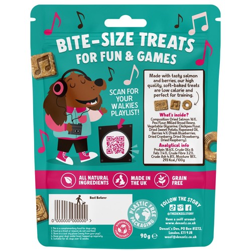 Denzel's Mixtapes Salmon & Berries Dog Treats
