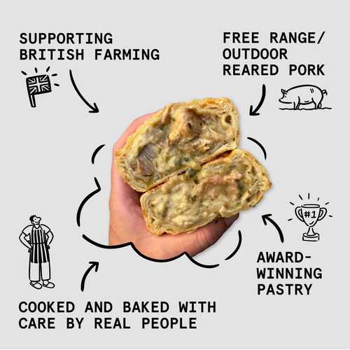 Willy's Pies Braised Pork, Fennel & Oregano
