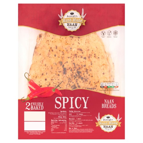 Leicester Handmade Bakery Spicy Naan Breads