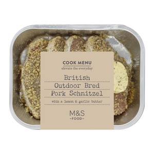 M&S Cook Menu British Pork Schnitzel with Lemon & Garlic Butter