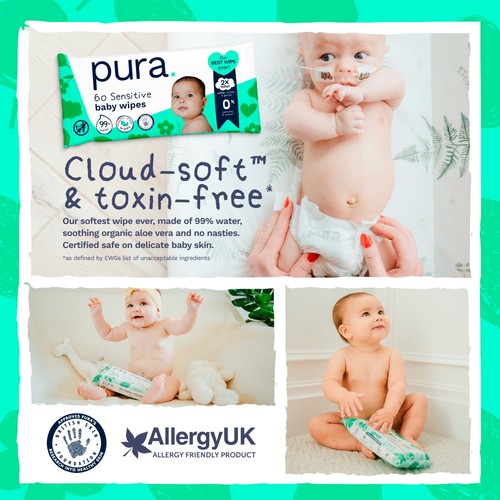 Pura Plastic Free Baby Wipes