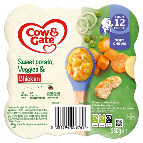 Cow & Gate Sweet Potato Vegetable & Chicken Baby Food Meal 12+ Months