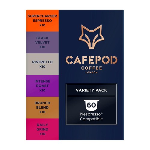 CafePod Variety Pack Nespresso Compatible Aluminium Coffee Pods