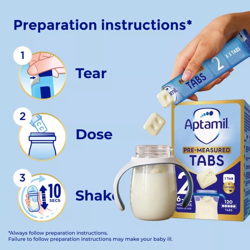 Aptamil 2 Follow On Baby Milk Formula Tabs 6-12 Months 