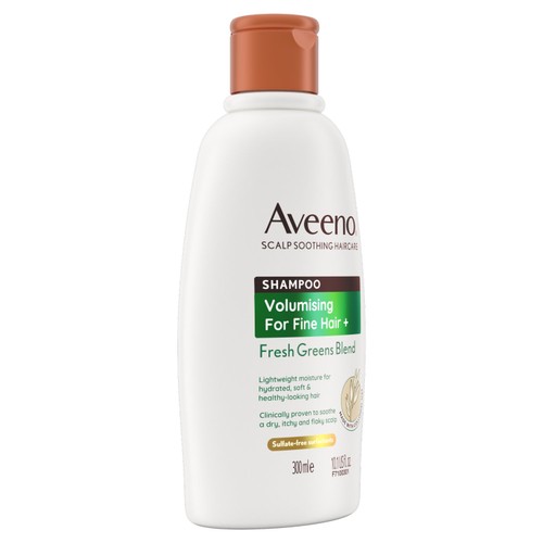 Aveeno Scalp Soothing Volumising Fresh Greens Shampoo for Fine Hair