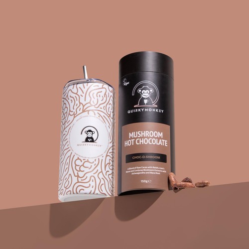 QuirkyMonkey Mushroom Instant Hot Chocolate (No Added Sugar)