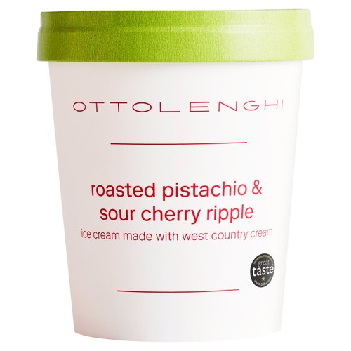 Ottolenghi Roasted Pistachio & Sour Cherry Ripple Ice Cream