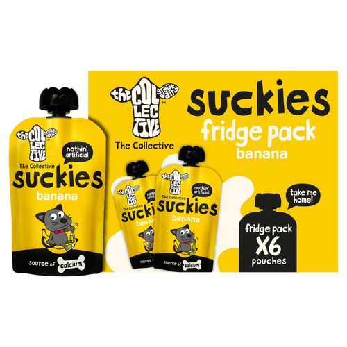 The Collective Kids Banana Suckies Yoghurt Multipack, 6 x 90g The Collective Kids Banana Suckies Yoghurt Multipack, 6 x 90g