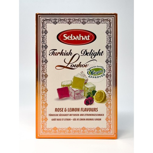 Sebahat rose and lemon flavour Turkish delight gift box