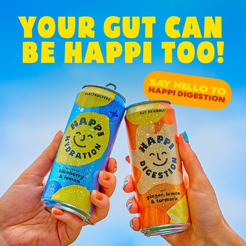 HAPPI Hydrate Blueberry and Lemon 4 Pack