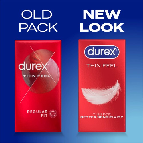 Durex Thin Feel Condoms Extra Silicone Lube Regular Fit