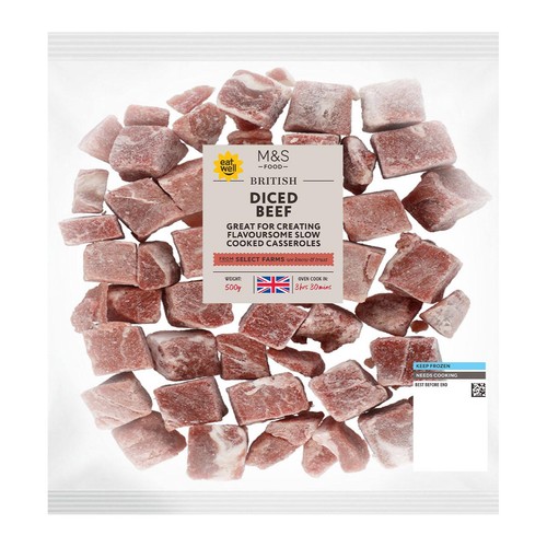 M&S Diced Beef Frozen