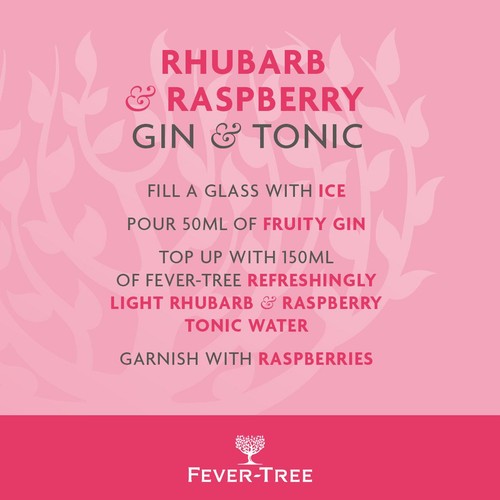 Fever-Tree Light Rhubarb & Raspberry Tonic Cans