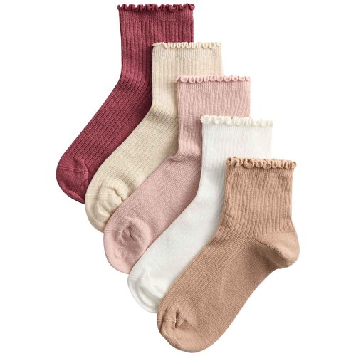 M&S Girls Cotton Rich Socks, 12.5-3.5 Large, Multi