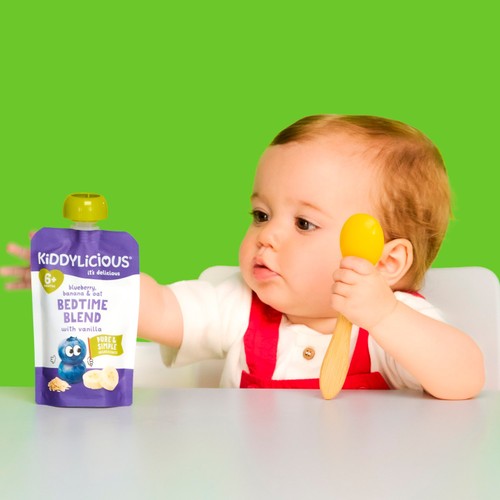 Kiddylicious Strawberry & Watermelon Baby Food Pouch 6+ Months