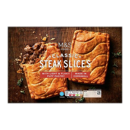 M&S 2 Puff Pastry Steak Slices