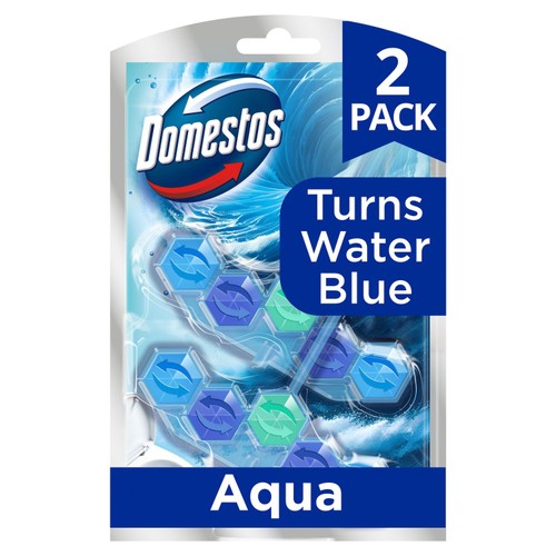 Domestos Power 5 Blue Water Toilet Rim Block Ocean