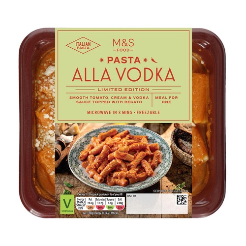 M&S Pasta Alla Vodka Serves 1