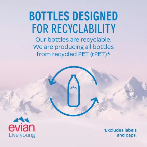 Evian Still Natural Mineral Spring Bottled Water Multipack