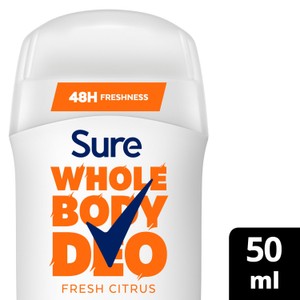 Sure Women Fresh Citrus Whole Body Deodorant Stick 48h Odour Control 50ml