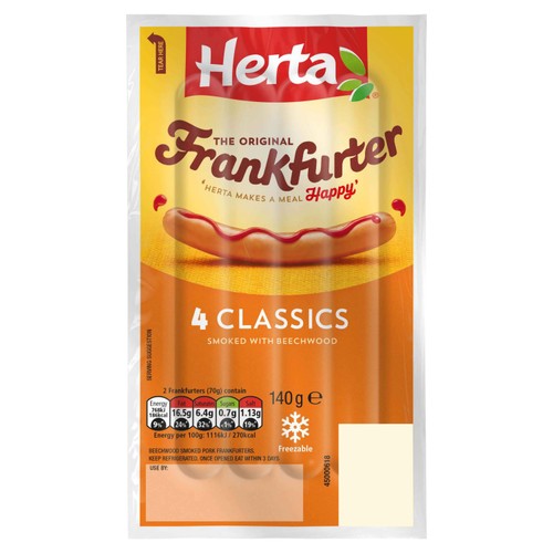 Herta 4 Frankfurters Hot Dogs
