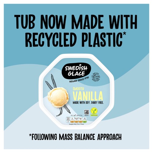 Swedish Glace Smooth Vanilla Non Dairy Vegan Ice Cream Tub