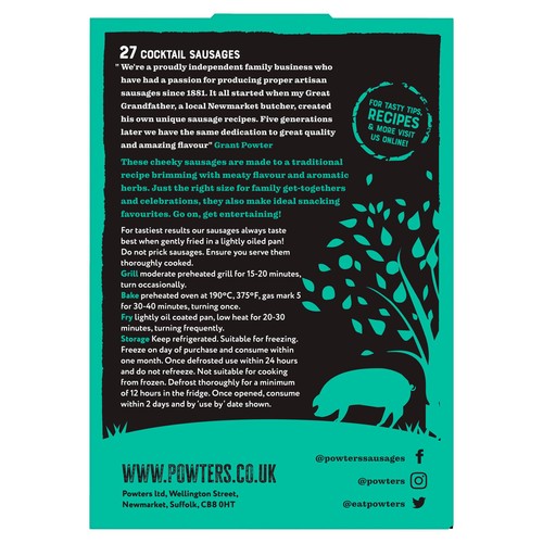 Powters British Outdoor Bred Party Pig 27 Cocktail Sausages