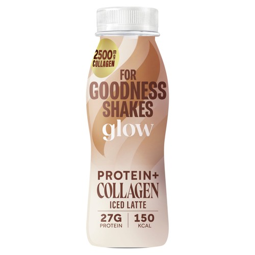 For Goodness Shakes Glow Collagen Protein Shake Iced Latte