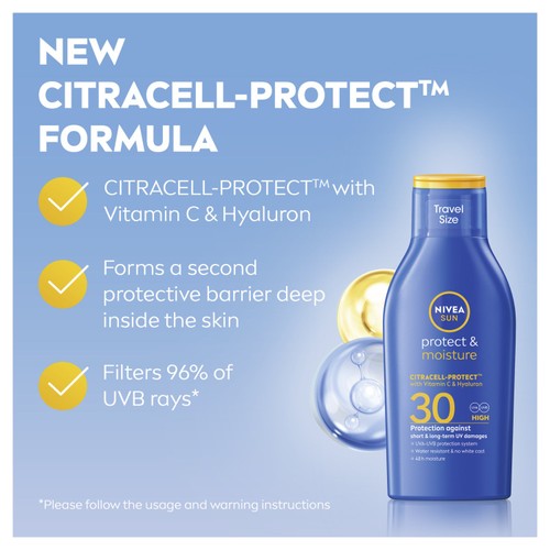 NIVEA SUN Protect & Moisture SPF 30 Sun Lotion Travel Size