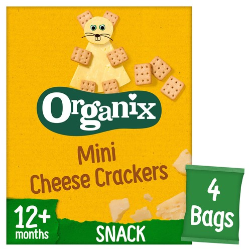 Organix Mini Cheese Crackers Toddler Snack Multipack 12+ Months