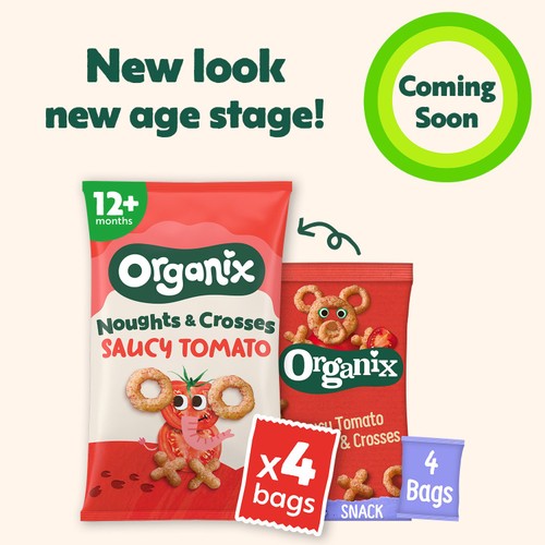 Organix Tomato Noughts & Crosses Baby Snack Multipack 12+ Months