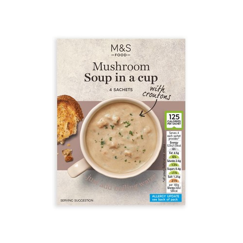 M&S Creamy Mushroom Cup Soup 10箱【まるまる様】 M&S Creamy Mushroom Cup Soup - Ocado