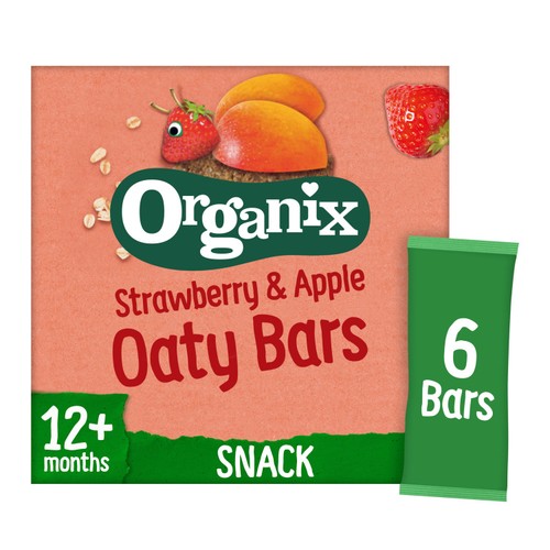 Organix Strawberry & Apple Soft Oaty Bars Toddler Multipack 12 months+