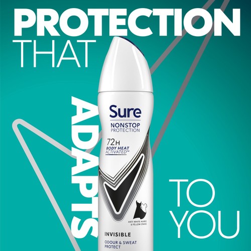 Sure Women 72hr Nonstop Protection Black & White Antiperspirant Deodorant