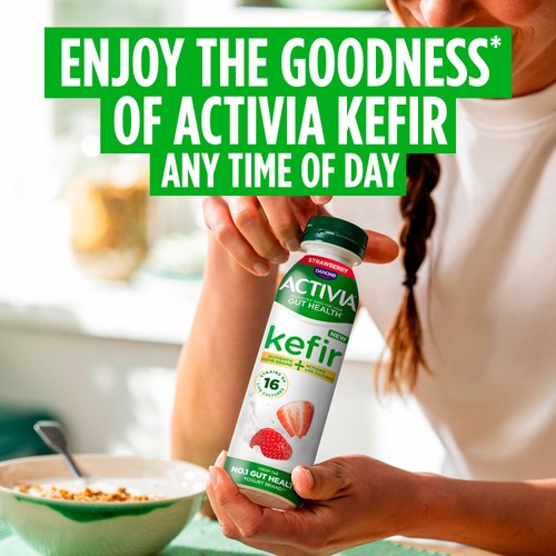 Activia Kefir Strawberry Gut Health Fruit Yoghurt Drink