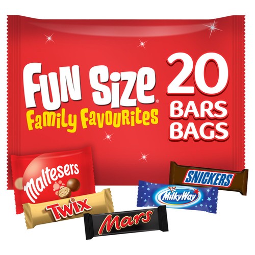 Mars Snickers Twix Maltesers & Milky Way Funsize Milk Chocolate Bars 