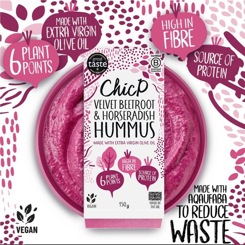 ChicP Velvet Beetroot & Horseradish Hummus