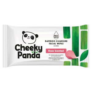 The Cheeky Panda Bamboo Facial Cleansing Wipes Rose Scented