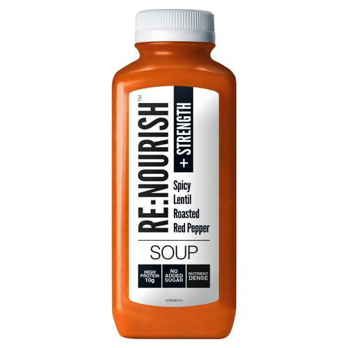 RENOURISH Strength Spicy Lentil & Pepper, High Protein & High Fibre Soup