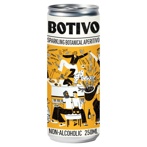 Botivo Alcohol Free Sparkling Botanical Aperitivo Can